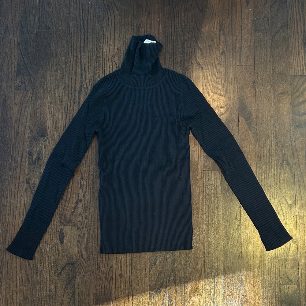 NWT Elliott Lauren Women’s Black Ribbed Turtleneck Sweater Size Medium
